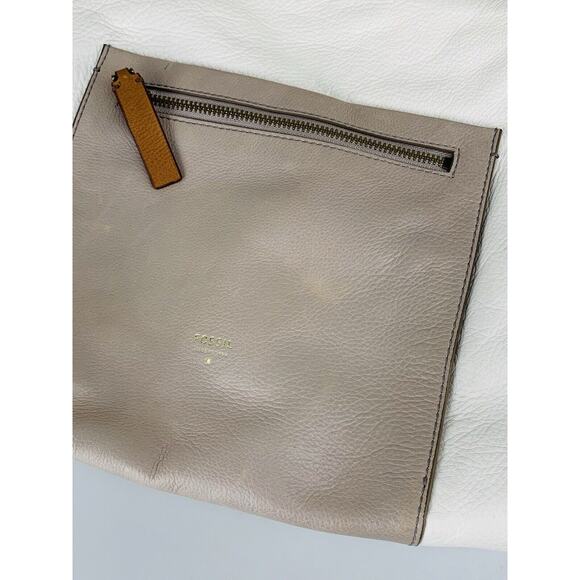 Fossil Vickery Shoulder Bag Crossbody Hobo Purse Leather Cream Colorblock ZB6459 - Picture 3 of 12